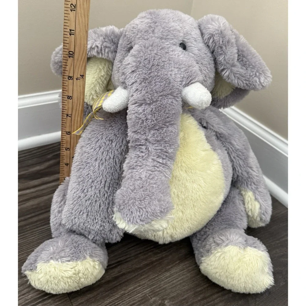 Vintage 2004 Animal Adventure Gray Elephant Sitting Stuffed Toy‎ Plush Soft Cozy